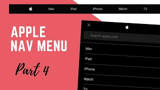 How To Design Apple Website Navigation Menu Using HTML CSS JS Part 4
