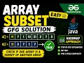 Array Subset GFG Solution Java HashMap Approach Easy DSA