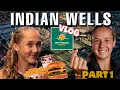 Lagu INDIAN WELLS. ANDREEVA laat spelers een restaurant zien. BTS van TENNIS PARADISE. Gratis BMW gekr...