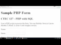 Processing an HTML Form with PHP - Part 1