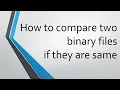 How to compare two binary files if they are same