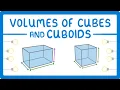 GCSE Maths - Volumes of Cubes and Cuboids exams