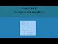 Logic 3 Predicates and Quantifiers