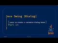 Java Swing JDialog Implementation