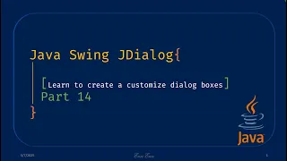 Java Swing JDialog Implementation