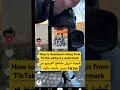 How to download videos from TikTok without a watermark 😍 #tiktok #video #downloader #remix #music