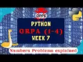 Python Week-7 GRPA 1-4 Numbers 1-4 solved
