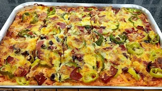 بيتزا الخلاط السائله بحجم عائلي مفيش اسهل من كدا دندنها