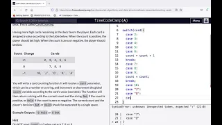 Watch me learn web dev Javascript Switch Statement blackJack