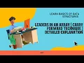 Leaders in an Array Carry Forward Technique Detailed Explanation Problem Solving MAC