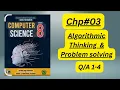 Computer science unit 3 Algorithm thinking and problem solving Question Answers objective Class8 NBF