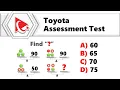 How to Pass TOYOTA ASSESSMENT TEST - Questions and Answers with Solutions