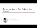 Java Skills Fundamentals of Java Testing Course