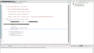 JAVA ILLEGALTHREADSTATEEXCEPTION DEMO