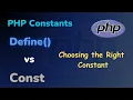 PHP Const vs Define Understanding the Differences Choosing the Right Constant HINDI