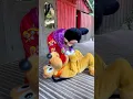 Lagu Mickey Mouse gives Pluto a belly rub!