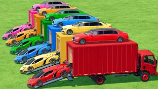 Transporting Big Lamborghini Limousine With Truck In Fs22 Farming Simulator 22