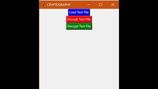 Cryptography encryption Tkinter GUI