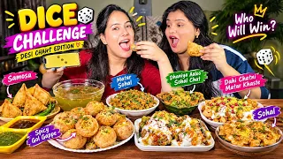 Huge Dice Challenge😱 with Desi Chaat Items🔥 Aaj Ladaai ho gyii😤🌶️ Viral Mukbang😍