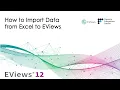 How to Import Data from Excel to EViews