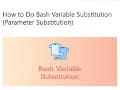 bash variable substitution
