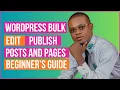 WordPress Bulk Edit Publish Posts and Pages Beginners Guide