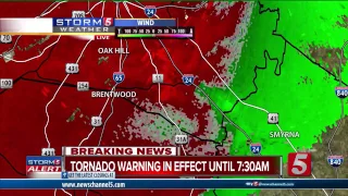 Nashville Tornado Coverage 17 on WTVF