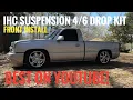 IHC DROP KIT FRONT INSTALL WITH BELLTECH SHOCKS 1999-2006 Chevy Silverado Finished Product