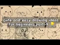 easy drawing ideas for beginners part-9 aesthetic drawing ideas cute drawings