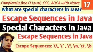 Special Characters in Java Escape Sequence in Java Escape Characters in Java Hello DHIRENDRA