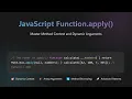 JavaScript Function Apply Explained Context Binding Method Borrowing More