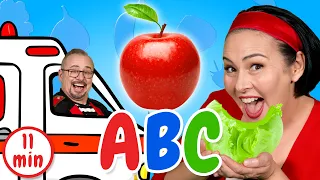 ABC Songs for Kids | Learn Phonics with Fruits, Transport & Fun