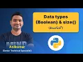P19 - Boolean data type and Size function in Python