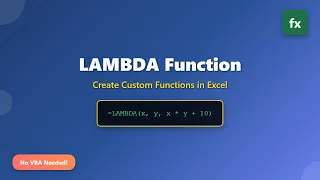 Excel LAMBDA Function Create Custom Functions Without VBA