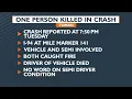 One person killed in crash
