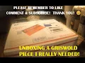 Unboxing a RARE Griswold No 8 Waffle Iron Base To Go with My Paddles Packing seasoning tips