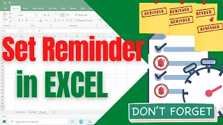 HOW TO SET REMINDER IN EXCEL