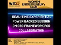 Welcome to the Power Collaboration Meet by WEDO - Women Entrepreneurs Club
