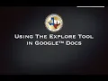 Using the Explore Tool in Google Docs