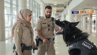 بدأ الكلب ينبح على شرطية سعودية في مطار الملك عبد العزيز الدولي وبعد لحظات اكتشفوا حقيقة صادمة 