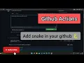 Github actions Snake eating contribution graph github tutorial