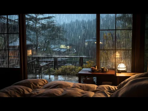 Download MP3 【3M VIEWS】 Soothing Rain Sounds🌧️ | Come in to the bed and close your eyes to feel the rain😴
