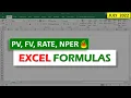 How To Use PV FV RATE NPER Formula in Excel - Excel Financial Functions