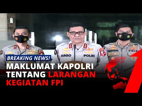 Breaking News! Konfrensi Pers Maklumat Kapolri Tentang Larangan Kegiatan FPI | tvOne