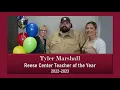 Tyler Marshall Teacher of the Year Reese Center