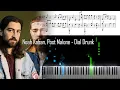 Download Lagu Noah Kahan, Post Malone - Dial Drunk - Piano Tutorial - Free download sheet music and MIDI