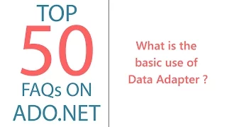 What is the basic use of Data Adapter