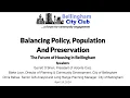 Bellingham City Club Balancing Policy Population and Preservation