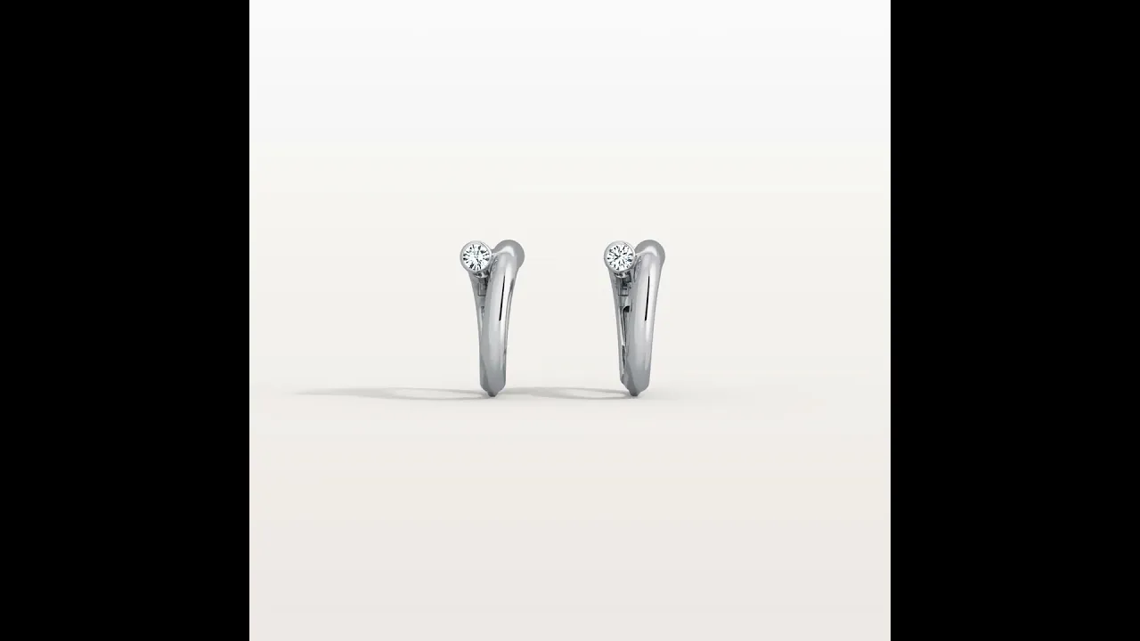 Bezel Set Lab-Grown Diamond Huggie Hoop Earrings in 925 Sterling Silver