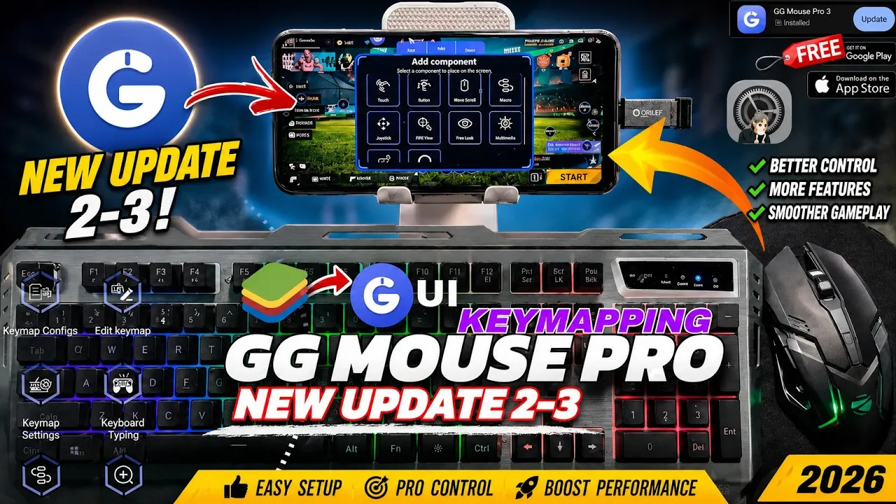 New Update GG Mouse Pro 3 || UI Changing Like BlueStacks || Fix All Problem 2026